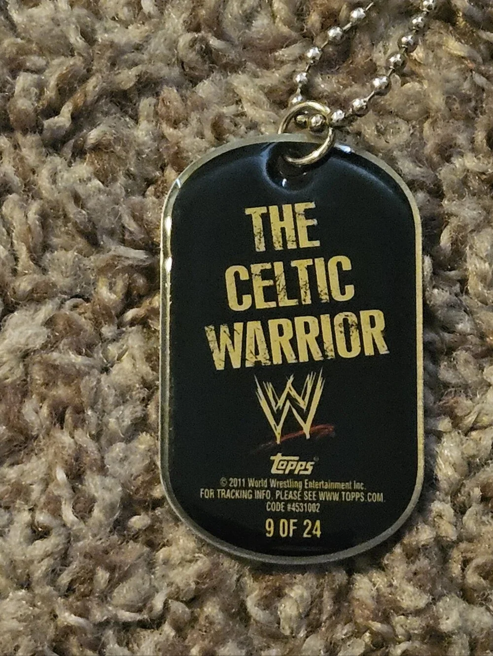 2011 Topps WWE Sheamus The Celtic Warrior Dog Tag